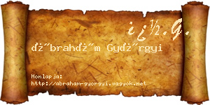 Ábrahám Györgyi névjegykártya