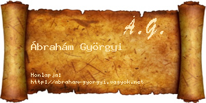 Ábrahám Györgyi névjegykártya