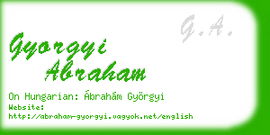 gyorgyi abraham business card