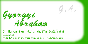 gyorgyi abraham business card